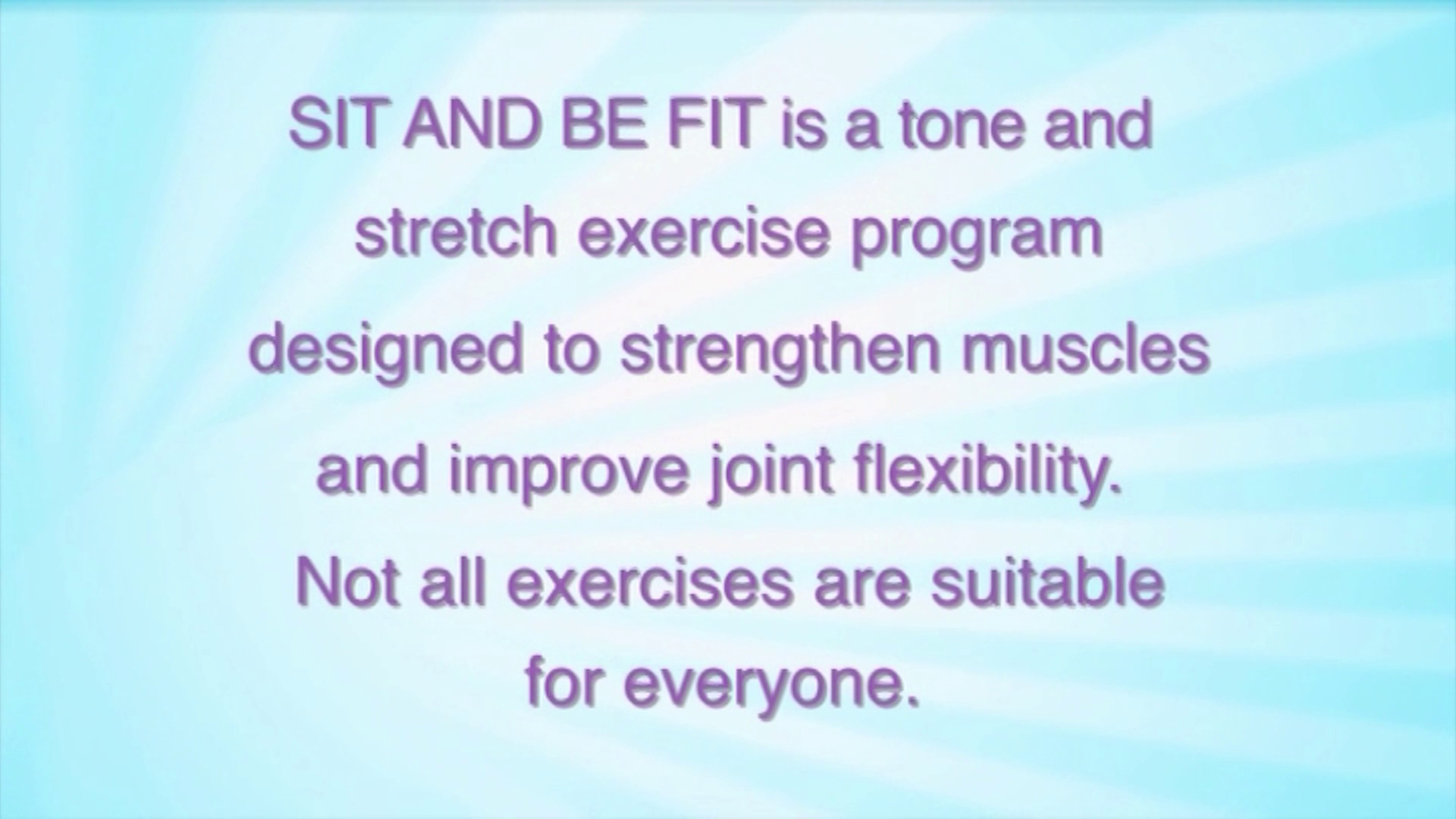 Sit and Be Fit - Episode 1507