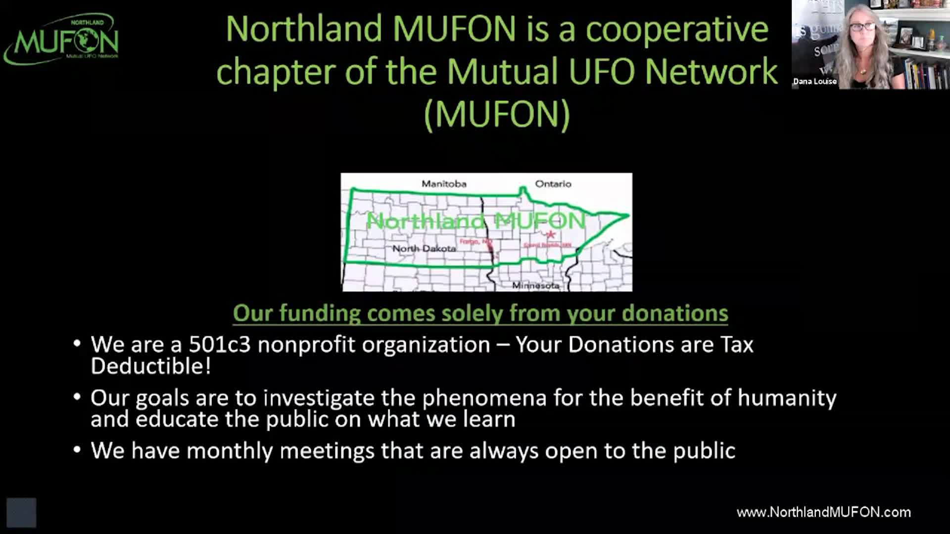 Northland MUFON - July 2025 with Dana Louise