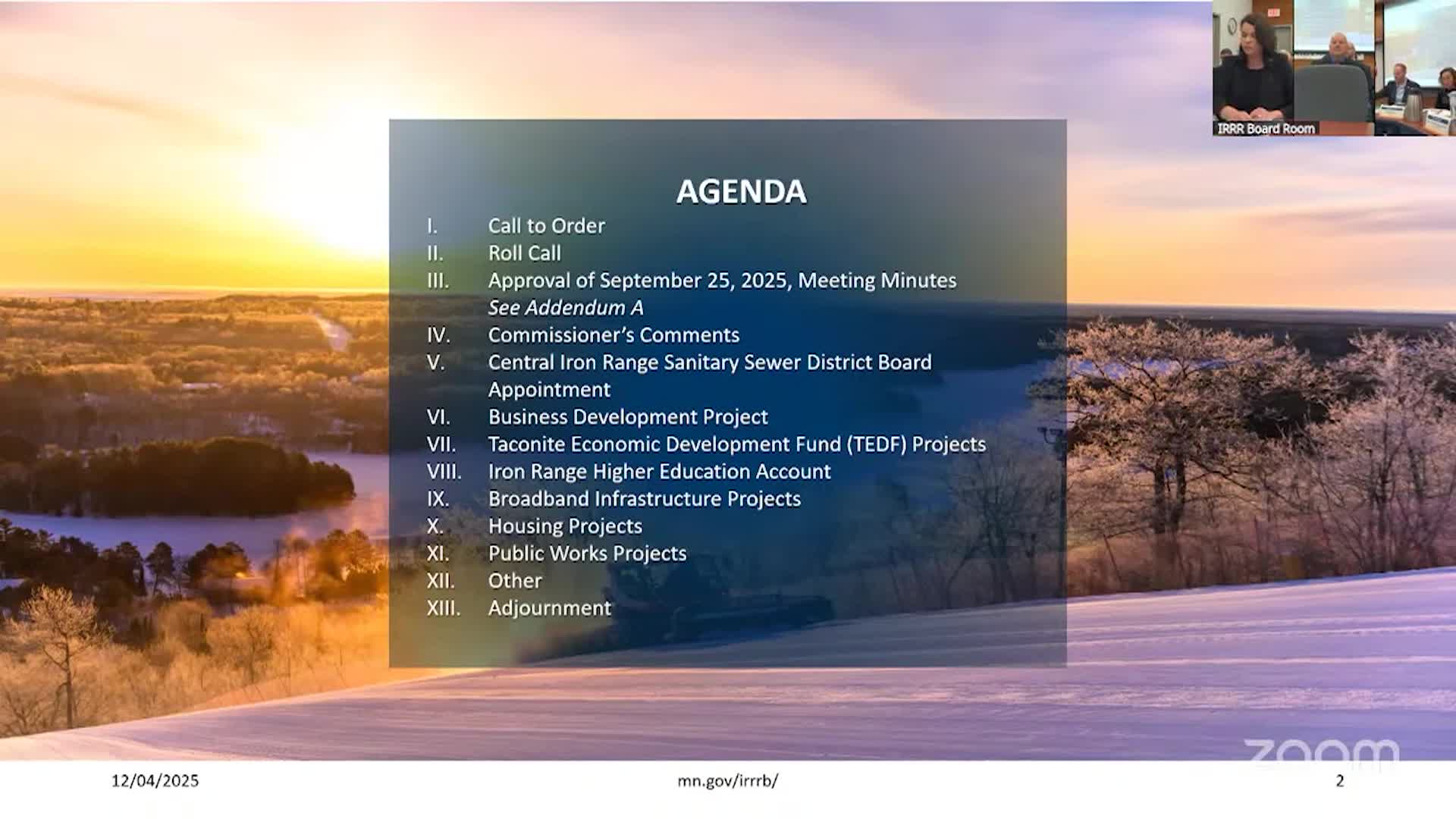 Iron Range Resources and Rehabilitation Board Meeting - 12-04-2025